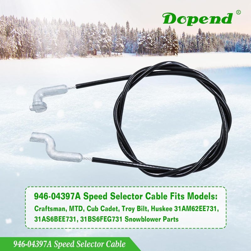 Dopend 946-04397A Speed Selector Cable for Craftsman, MTD, Cub Cadet, Troy Bilt, Huskee Snowblower Parts, Replaces 746-04397, 746-04397, 946-04397 - Image 5